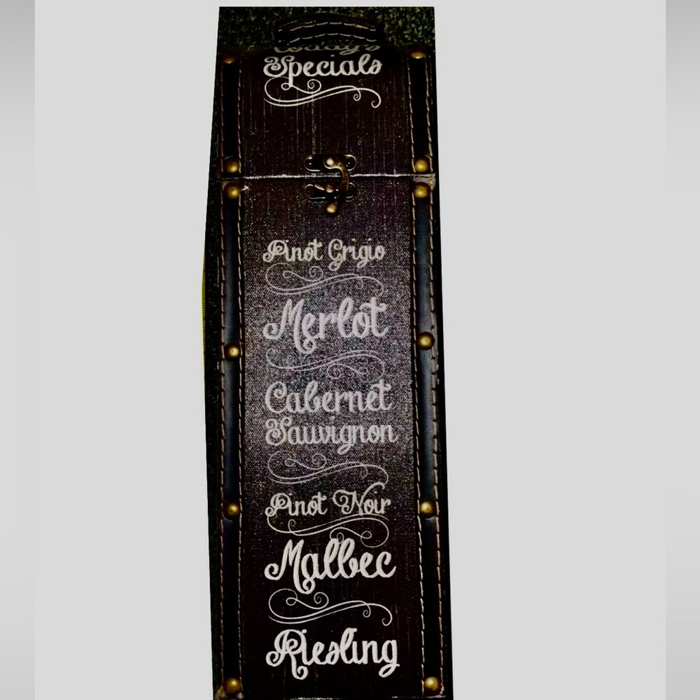 ELEMENTS Luggage Style Today’s Specials Vinyl and Leather, Wood, Metal Clasp box